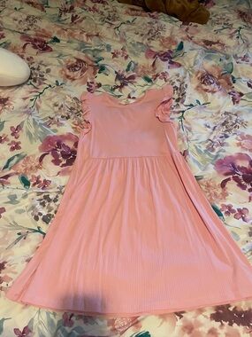 H&M Pink Flutter Sleeve Casual Dress